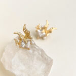 Designer model! Fashionable and high-end plated 18K real gold color retention inlaid zircon butterfly earrings 925 silver needle stud earrings - Image 3