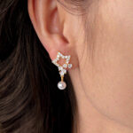Original thick plated 18K real gold full zircon five-pointed star earrings light luxury S925 silver needle high-end earrings - Image 2