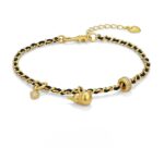 24k Gold color copper auspicious elephant dot diamond love small gourd bracelet women's new Chinese style national tide bracelet