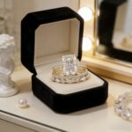 S925 sterling silver 5A zircon wedding ring combination ring female European and American cross-border 0.39inch ice flower cut simulated diamond ring bracelet - Image 6