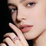 Luxury Paved Alternating Ruby/Paraiba Color Gemstone Ring Daily Wear Silver Plated - Image 4