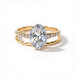 Abundance Stone S925 sterling silver oval egg-shaped 5.5ct ice flower cut zircon set ring light luxury luxury ring ring bracelet