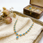 Luxury Retro Natural Turquoise Necklace Party Turquoise Pure Silver Inlaid Gemstone - Image 3