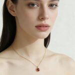 Vintage Luxury Fine Natural Garnet Necklace Daily Party - Image 2