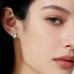 Luxury Vintage Style Natural Aquamarine Stud Earrings, 18K Gold Plated 925 Sterling Silver, March Birthstone Jewelry - Image 2