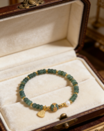 Blue Water Jade Beaded Bracelet 'Misty Azure Wrist Wrap' - 925 Silver Natural Jade Bracelet - Image 3