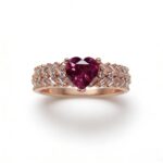 Cupid's Love Vintage Natural Garnet Ring - Burgundy Red, Silver-Inlaid S925 Silver, Perfect for Daily Wear & Romantic Occasions