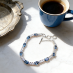 Deep Sea Luxury Style Natural Topaz Bracelet For Daily & Banquet Wear, Deep Sea Blue, Exquisite Pave Setting, 925 Sterling Silver - Image 3