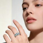 Luxury Paved Alternating Ruby/Paraiba Color Gemstone Ring Daily Wear Silver Plated - Image 3