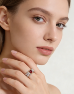 Victorian Secret Natural Garnet Ring, Two Tone 925 Sterling Silver, Vintage Filigree Milgrain Statement Jewelry, January Birthstone Gift for Her - Image 2