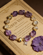 Star Guardian Natural Amethyst Citrine 925 Sterling Silver Healing Bracelet - Image 4