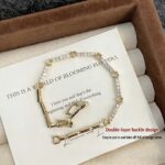 24k sand Golden Heart-Shaped Bracelet for Women  A stylish, luxury, and sophisticated accessory with a unique design. - Image 3