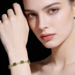Natural jasper small sugar cube bracelet women's S925 sterling silver new Chinese light luxury high-end hand jewelry - Image 3
