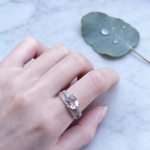 Natural colored gemstone king white crystal ring inlaid with S925 silver light luxury high-end - Image 4