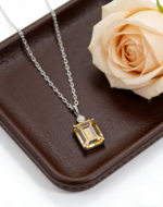 Sunlight Wish Bottle Natural Citrine Necklace | 925 Sterling Silver Dainty Pendant | Minimalist Healing Crystal Jewelry - Image 3