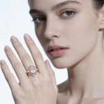 Popular natural pink crystal ring S925 silver inlay main 6*8 hot selling in Europe and the United States - Image 5