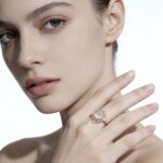 Popular natural pink crystal ring S925 silver inlay main 6*8 hot selling in Europe and the United States - Image 2