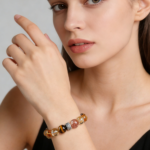 Natural black gold super seven bracelets women's citrine yellow tiger's eye yellow pagoda crystal bracelet men give friends jewelry gifts - Image 2