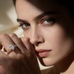 egg-shaped zircon classic sterling silver ring combination set European and American ins micro-inlaid diamond ring - Image 2