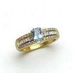 Ice Blue Heart Vintage Natural Aquamarine Ring - Ice Blue, S925 Silver, Perfect for Daily Wear & Formal Occasions