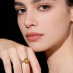 Luxury Minimalist Oval Natural Citrine Ring for Daily & Formal Occasions Yellow Prong Setting S925 Sterling Silver Ring - Image 2