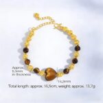 Sand gold pops and jumps, beads cat's eye transfer beads attract fortune, tiger's eye stone love bracelet, women's stacking wears high-end sense of sand gold - Image 4