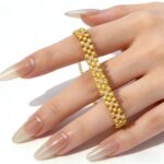 24k Sand gold ancient cross flower diamond bracelet  fashion design high-end diamond cross hand jewelry - Image 4