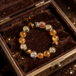 Natural black gold super seven bracelets women's citrine yellow tiger's eye yellow pagoda crystal bracelet men give friends jewelry gifts - Image 3