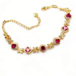 Lucky Natural Magnesium-Aluminum Garnet Bracelet, S925 Silver Garnet Jewelry for Women