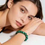 Natural Malachite Layered Pattern Green Crystal Bracelet - Wealth & Career Guardian Talisman - Image 2