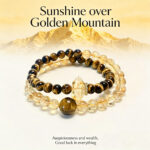 Sunlit Mountain Natural Citrine & Tiger's Eye Double-Layer Bracelet - Healing Energy Handmade Gemstone Jewelry for Wealth & Protection - Image 3