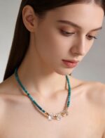 Ocean Breeze Turquoise & Clear Crystal S925 Silver Bracelet - Handcrafted Coastal-Inspired Healing Jewelry - Image 3