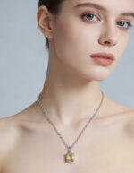 Sunlight Wish Bottle Natural Citrine Necklace | 925 Sterling Silver Dainty Pendant | Minimalist Healing Crystal Jewelry - Image 2