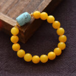 Natural Chicken Fat Yellow Beeswax Bracelet  Authentic Yellow Beeswax Design - Image 3