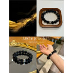 2026 New Six-Character Mantra Bracelet Natural Obsidian Obsidian Couple Bracelet Jewelry Gift for Boyfriend - Image 5