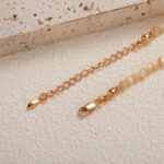 S925 Pure Silver Natural Yellow Shell and Yellow Crystal Gemstone Necklace for Women - Fashionable and Trendy, with Original Design of the Devil's Eye Pendant - Image 4