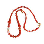 Natural South Red Agate Single Strand Necklace, Trendy Versatile Sweater Chain - Image 4