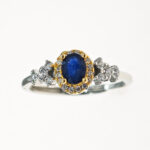 Natural sapphire rings, jewelry rings, light luxury vintage rings, cross-border hits
