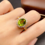 Emerald Wonderland Natural Peridot Ring - Olive Green, S925 Silver, Perfect for Daily Wear & Formal Occasions - Image 4