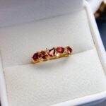 Vintage Elegant Natural Garnet Ring Burgundy Hand Inlaid S925 Silver - Image 4