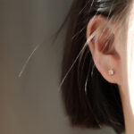 Minimalist Luxury Natural Citrine Stud Earrings, Daily & Occasion Wear, Champagne Yellow, Precision Inlaid, 925 Sterling Silver - Image 2