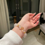 Women's crystal bracelet jewelry jewelry citrine beads white asei gift men's white crystal bracelet - Image 4