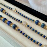 Retro natural lapis lazuli and white crystal necklace, choker, a stylish and versatile piece with premium quality - Image 8