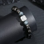 Octagram Obsidian S925 Luxury Men's Bracelet - Image 4