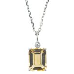 Sunlight Wish Bottle Natural Citrine Necklace | 925 Sterling Silver Dainty Pendant | Minimalist Healing Crystal Jewelry