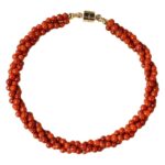 Bohemian Style South Red Agate Twist Multi-Gem Fashion Bracelet