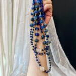 Retro natural lapis lazuli and white crystal necklace, choker, a stylish and versatile piece with premium quality - Image 3