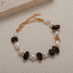 S925 sterling silver natural aethylene quartz and pearl coloured gemstone bracelet - Image 5