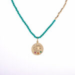 Vintage Natural Blue Crystal Agate Beaded Necklace - Image 5