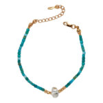 Ocean Breeze Turquoise & Clear Crystal S925 Silver Bracelet - Handcrafted Coastal-Inspired Healing Jewelry - Image 5